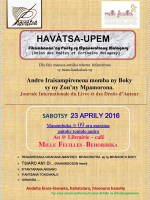 Andro iraisampirenena momba ny Boky sy ny Zon'ny Mpamorona - Librairie café Mille Feuilles Behoririka