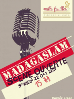 Madagaslam scène ouverte Mille feuilles Librairie Café Behoririka