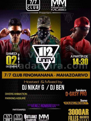112 Unity‍ en show case au 7/7 Club Fenomanana Mahazoarivo‍