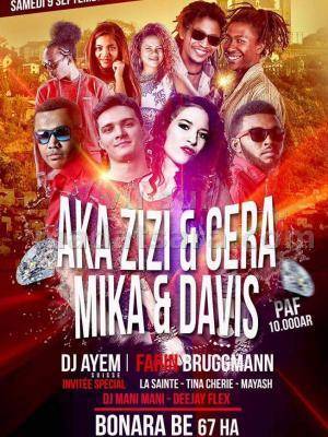 Aka Zizi, Cera, Mika, Davis, La'Sainte, Mayash, Tinah Chérie en showcase Bonara-Be 67ha
