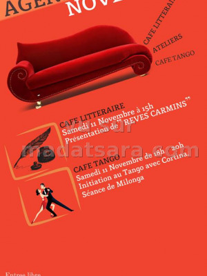 Café littéraire et café tango - Mille feuilles Librairie Café Behoririka‍