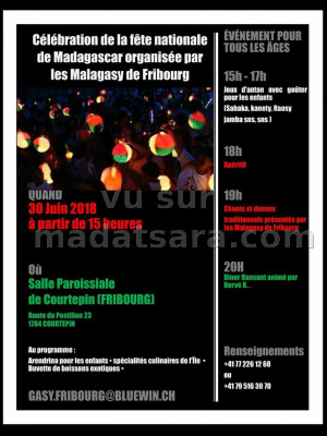 Célébration de la fête nationale organisée par les malagasy de Fribourg