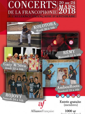 Concerts de la francophonie - AF - Alliance Française d'Antsirabe‍
