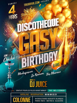 Discothèque gasy birthday mixed by Dj Juice‍ - Colonne Paris‍