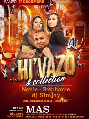 Hi'Vazo & collection avec Nanie‍, Stéphanie_‍ & Dj Simjay‍ au Salle MAS Paris‍