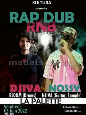 KulturA présente Rap Bub RNB - Showcase - Djiva, Nossy - La Palette Antsirabe
