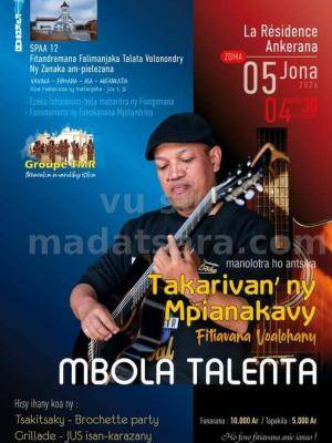 Mbola Talenta takarivan'ny mpianakay Concert Résidence Ankerana