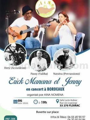 Erick manana & Jenny Fuhr Concert Salle Lucie Aubrac Floirac