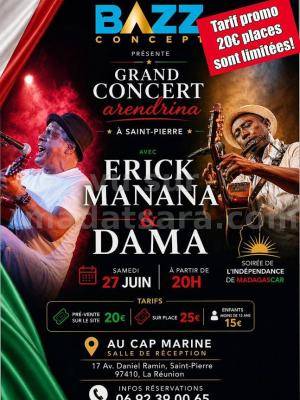 Erick manana & Dama Concert Cap Marine Saint-Pierre