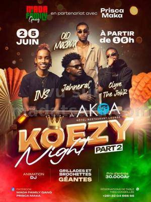 Koezy night Part 2  Olo Mazava, Jahneral , Ins Showcase Akoa hotel lounge Ivandry