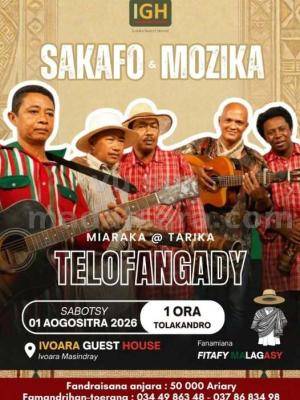 Sakao mozika miaraka amin'ny Tarika Telo fangady Ivoara Guest House Masindray