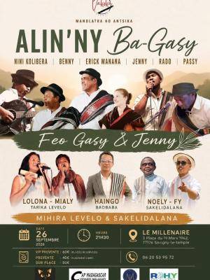 Alin'ny ba-gasy - Erick manana, Jenny Fuhr, Passy, Nini Kolibera, Levelo, Noely mihira Levelo & Sakelidalana - Concert - Le Millénaire