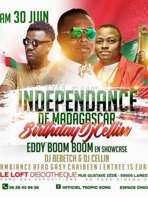 Independance de Madagascar Eddy Boom Boom en show case Discotheque Le Loft Lanester