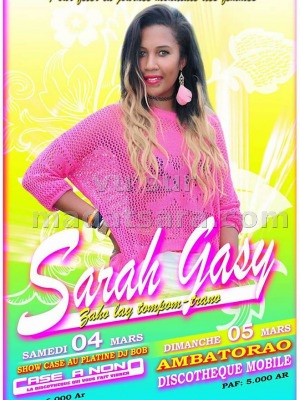 Sarah Gasy‍ en showcase - Discothèque mobile Ambatorao