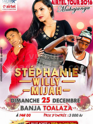 Stéphanie‍, Willy‍ & Mijah‍ - Banja Toalaza - Mahajanga Airtel tour 2016