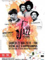 1ère édition Saison Jazz Festival de Mayotte avec Trio Rabesolo sur l'Esplanade du centre Universitaire de Dembeni