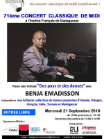 71è concert classique de midi avec Benja Emadisson IFM - Institut Français de Madagascar‍