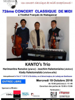 72è concert classique de Midi avec Kanto's Trio - IFM - Institut Français de Madagascar‍