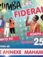 Zumba live fiderana avec K'art Dih'O Fit, Asaph, Titianah au Stade Annexe Mahamasina