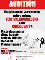 Audition Angaredona Festival - Alliance Française d'Antananarivo