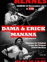 Dama & Erick Manana en concert à Rennes au Cinéma Le Triskel