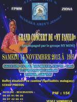 Grand concert de Ny fanilo accompagné par le groupe Ny Mino à la salle EPB Pontault Combault