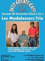 Les Madalascars trio (Richard Raux, Louisa Rabeson et Francis Pita Rabeson) au Jazz Corner Café