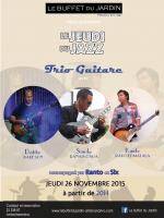 Trio guitare le jeudi du Jazz avec Datita Rabeson, Sanda Ranaivosoa et Kanto Rakotomalala au Buffet du jardin
