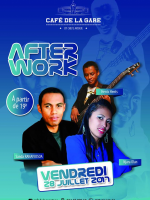 After work au Café de la Gare Soarano‍ avec Sanda Ranaivosoa‍ , Njara Olan‍ & Hents‍