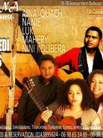 Aina Quach, Luk, Nanie, Mahery, Nini Kolibera en cabaret Acoustique au Mon Tana