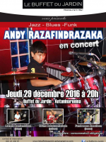 Andy Razafindrazaka‍ en concert au Buffet du Jardin Antaninarenina‍