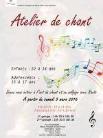 Atelier de chant our enfants et adolescents à l'Alliance Française de Sainte-Marie