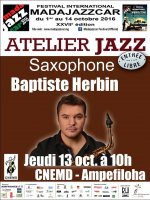 Atelier Jazz avec Baptiste Herbin - CNEMD Ampefiloha