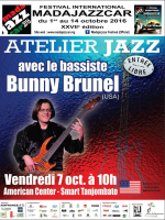Atelier Jazz avec Bunny Brunel - Madajazzcar 2016 - American Center Galerie Smart Tanjombato‍