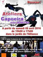 Ateliers Capoeira avec Manitra dans le jardin de l'Alliance Française de Mahajanga
