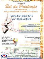 Bal du printemps Déjeuner dansant animé par l'orchestre Macadence Car et Dj Larry à Paris 14è