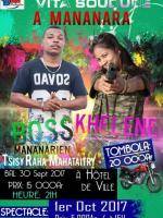 Boss Mananarien & Khelene en concert Hotel De Ville Mananara