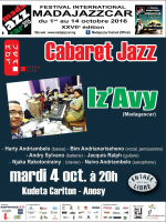 Cabaret jazz avec Iz'Avy - Kudeta urban Club‍ - Madajazzcar 2016 - Harty Andriambelo‍, Bim‍, Andry Sylvano‍, Naivo Andriambelo‍, Njakanirina Rakotonirainy‍ & Jacquis Raphl‍