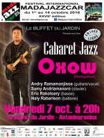 Cabaret Jazz avec Oxow : Sammy Andriamanoro‍, Andry Ramamonjisoa‍, Eric Rakotoary‍ & Naly Rabarison‍  Buffet du Jardin Antaninarenina‍