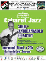 cabaret Jazz Solo Andrianasolo‍ Quartet - Café de la Gare Soarano‍ - Madajazzcar 2016