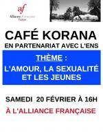 Café Korana - L'amour, la sexualité et les jeunes conférence à l'Alliance Française de Tuléar