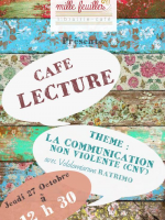 Café lecture Theme : la communication non violente Mille feuilles Librairie Café Behoririka Analamanga Madagasikara‍
