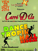 Carré d'As le trio de musiciens tropical d'Orléans Terrasse du voyageur Antsiranana‍