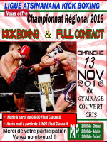 Championnat régional kick boxing et Full contact - Gymnase CRJS Toamasina‍