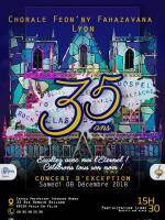 Concert 35 ans Chorale Fen'ny Fahazavana Lyon - Espace Protestant Theodore Monod - Vaulx-en-velin‍