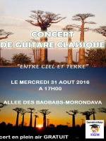 Concert de guitare classique "Entre ciel et terre" - Allée des baobabs Morondava