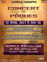 Concert de pâques - Chorale Hasimpeo‍ - Temple Maguelone Montpellier