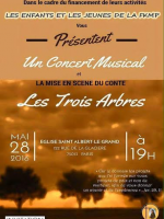 Concert musical et la mise en scène du conte Les Trois Arbres