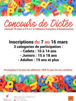 Concours de dictée - AFT - Alliance Française d'Antananarivo‍