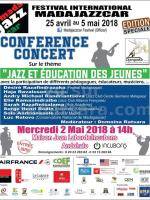 Conférence concert sur le thème "Jazz et éducation des jeunes" Maison Jean Laborde Andohalo